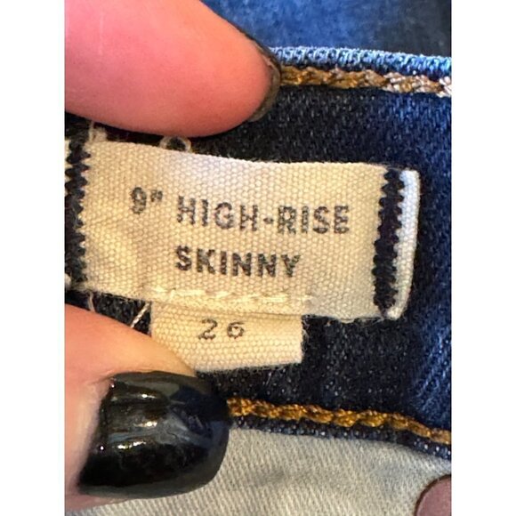 Madewell Jeans Womens Size 26 Blue Medium‎ Wash Denim 9 Inch High Rise Skinny - Picture 10 of 10